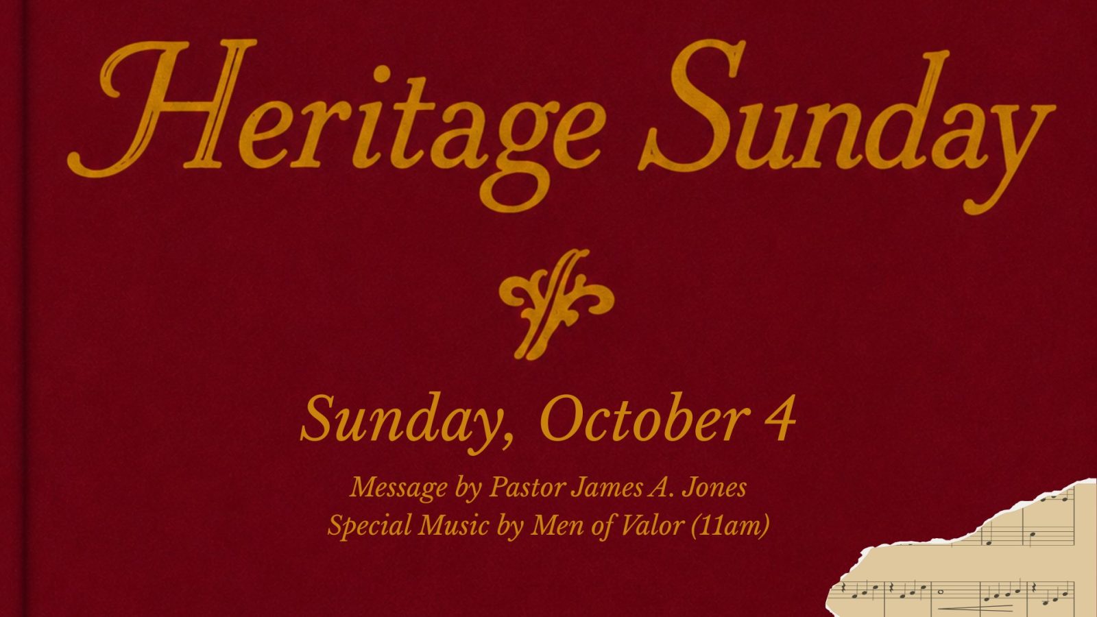 Heritage Sunday